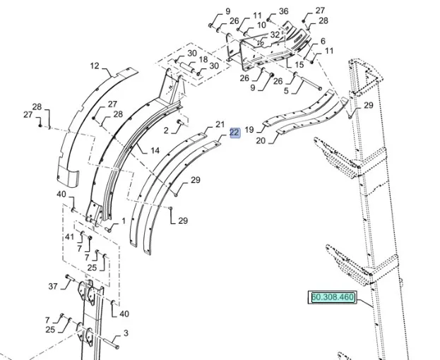 87644825 - пластина направляющая