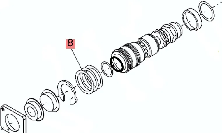 86013222 - Пружина секции БРС гидрораспр. TGT8./Mg., TJT9./St.