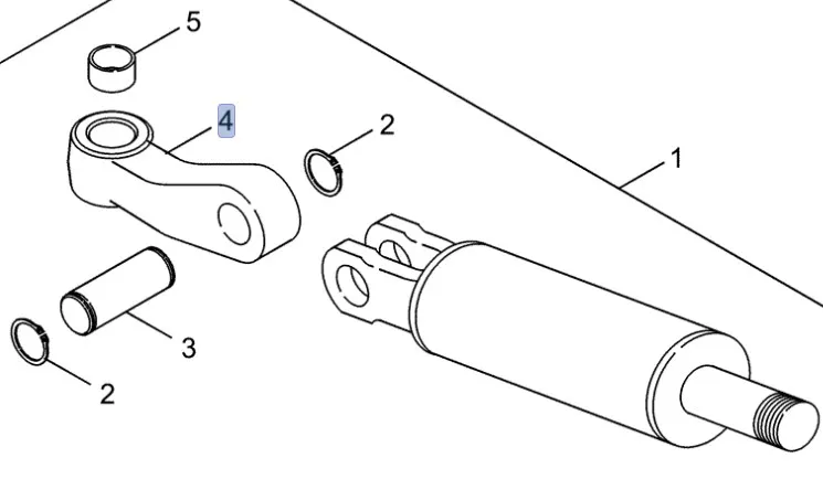 87632286 - Рычаг 200мм верхн. тяги верт. нав. задн. TGT8./Mg.